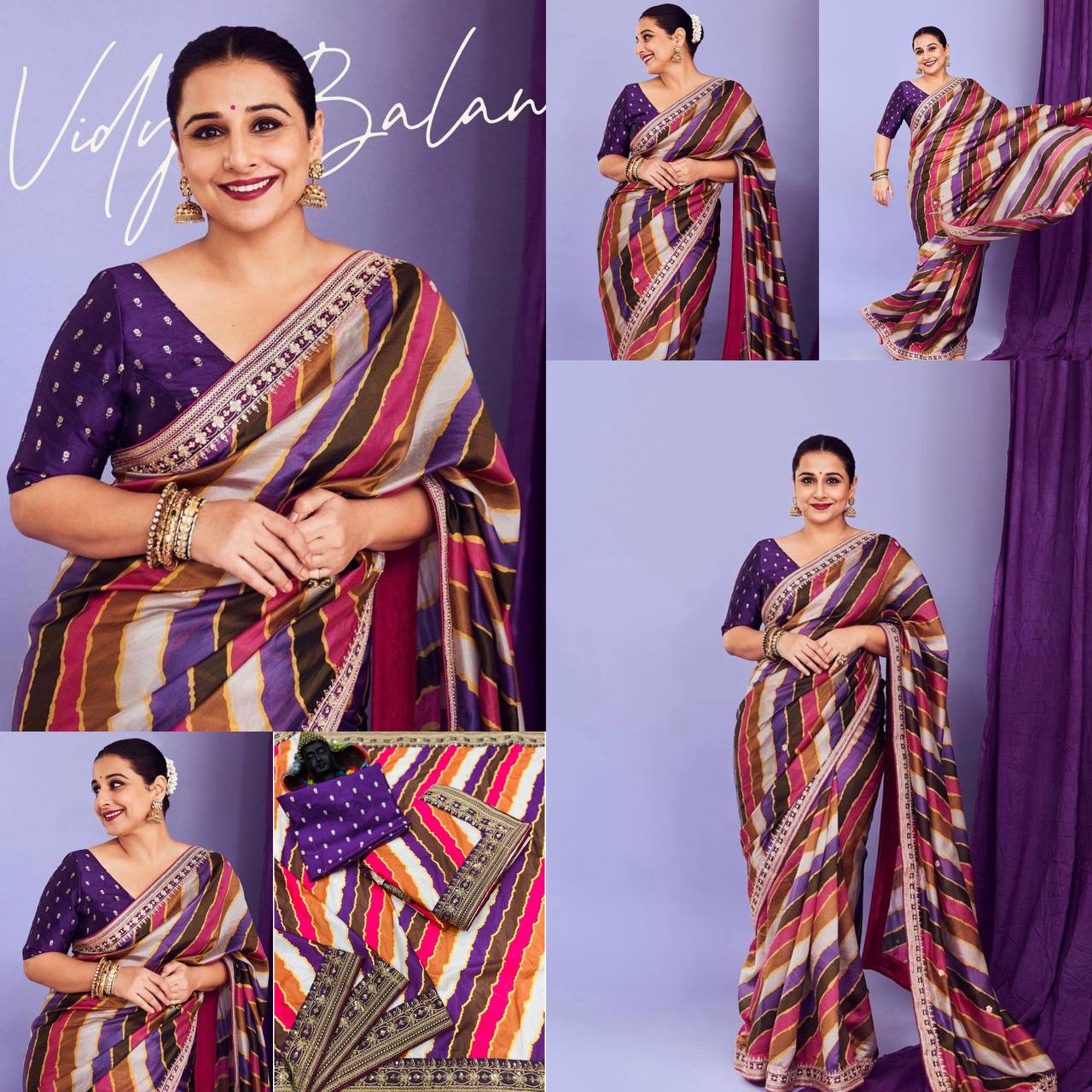 Vichitra Silk With Beautiful Digital Printed Saree And Heavy Embroidery Thread - Image 8