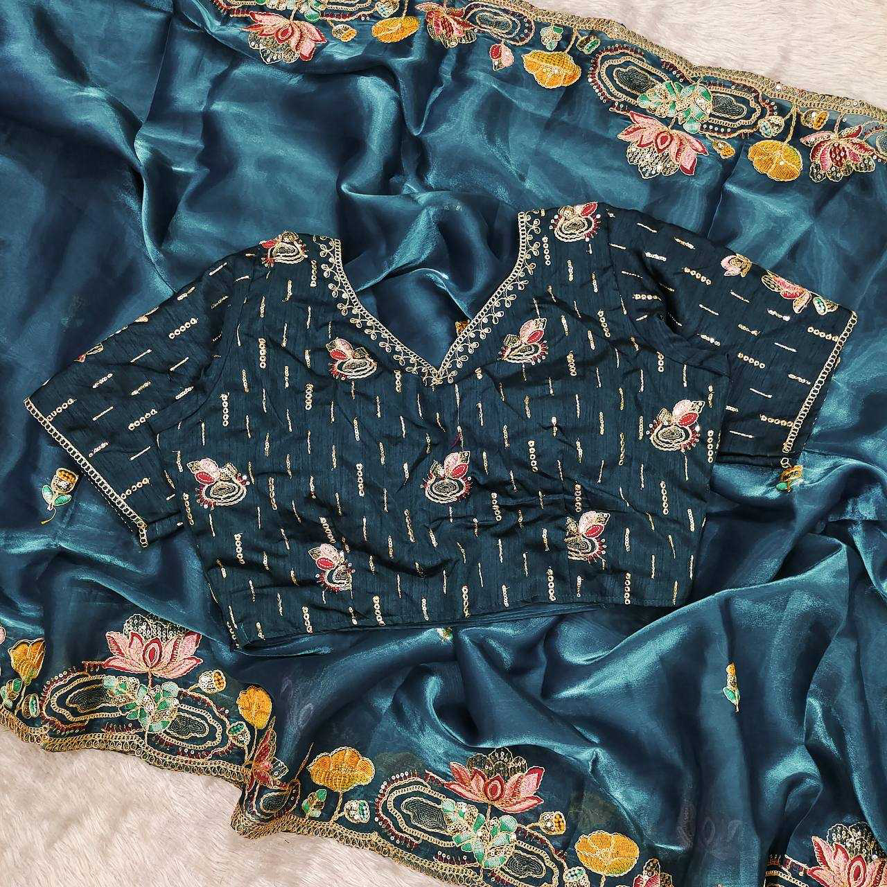 Pure Soft Jimmy Choo with Heavy Embroidery Multi Treads - Image 9