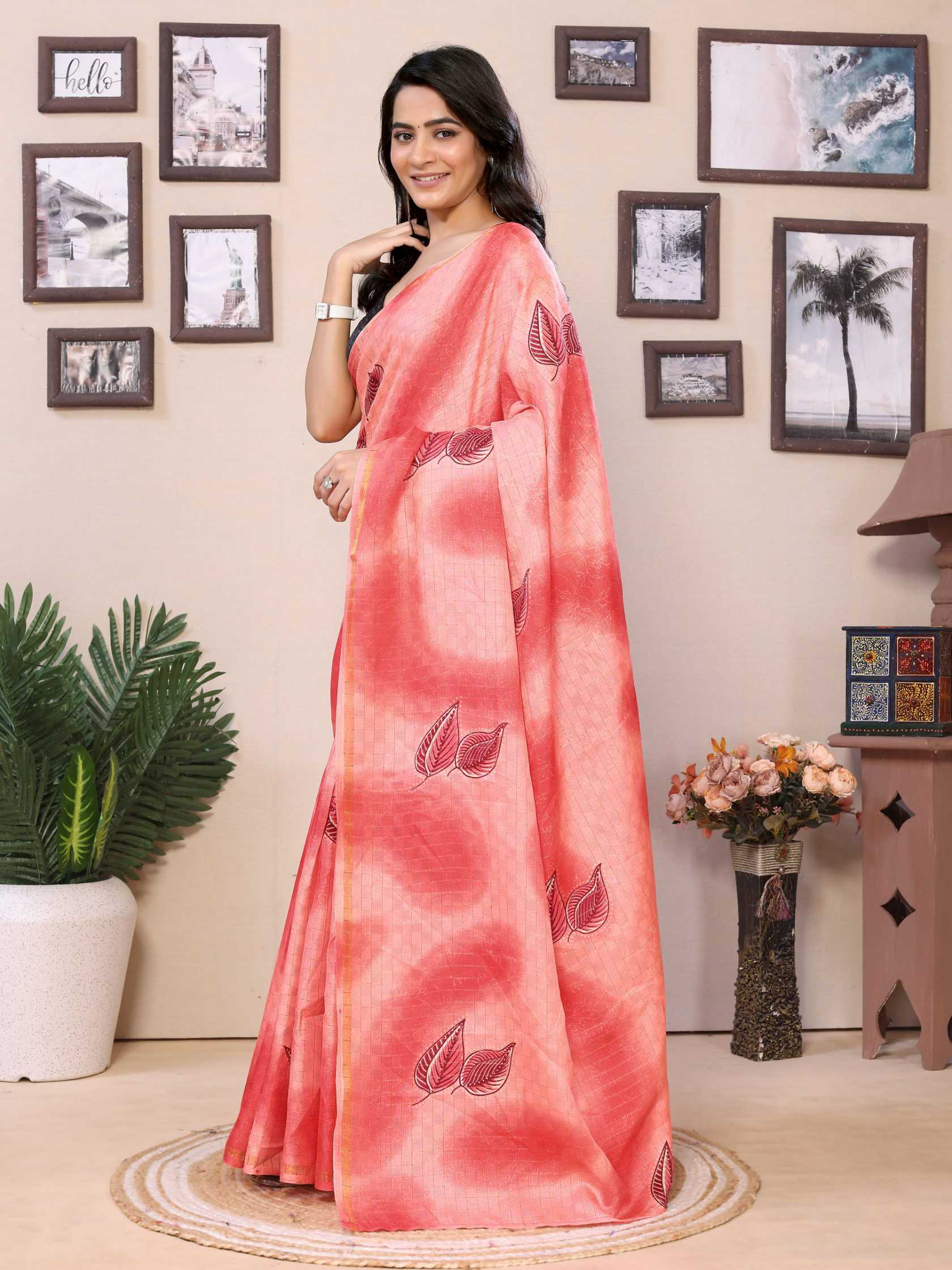 Ready To Wear Printed Silk Saree